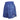The left side of a pair of purple running shorts with a light blue pattern. Printed above the hem of the left leg is the skeeter pattern in white.