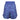 Back of a pair of purple running shorts with a light blue pattern.