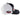Side view of a black and white mesh cap with 'TEAM' embroidered on the side.