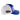 Blue and white baseball cap with mesh back and 'TEAM' logo