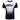 A short-sleeved performance fishing shirt featuring a white and blue design with black accents and logos.