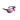 Black sunglasses with pink gradient lenses on a white background.