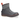 Gray rubber simms boot with orange accents on the sole and on the ankle loop.