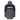 Back of a black and gray fishing jacket with a hood and white Simms and Skeeter logo on the back. 