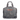 Front view of a camo water resistant tote bag with the orange Simms logo across the front.