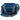Blue can cooler with multiple pockets and handles and a black skeeter patch on the front pocket.