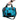 Hand holding a teal can cooler with handles and an adjusatble shoulder strap.