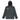 A dark gray hooded jacket with a full front zipper, zippered hand pockets, and a white printed skeeter logo on the right chest.