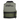 Back of a green life vest with a black collar and straps, featuring a black skeeter logo across the shoulder blades. 