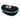 Black and teal blue zippered sunglasses case with a white Amphibia logo on the top.