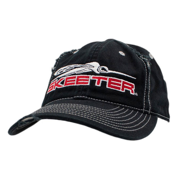 Skeeter Black Distressed Hat – Skeeter Apparel display picture 2