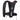 Black mustang life vest with red and grey accents, featuring the skeeter logo in white on the left side. 