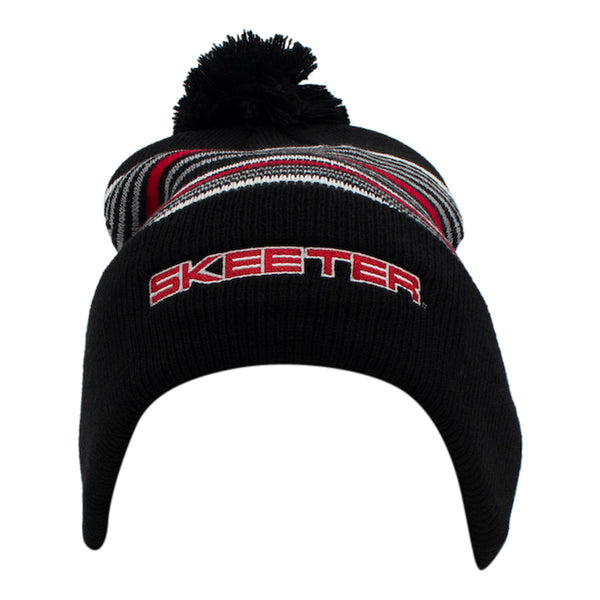 Skeeter Black - Red Pom Beanie – Skeeter Apparel display picture 2