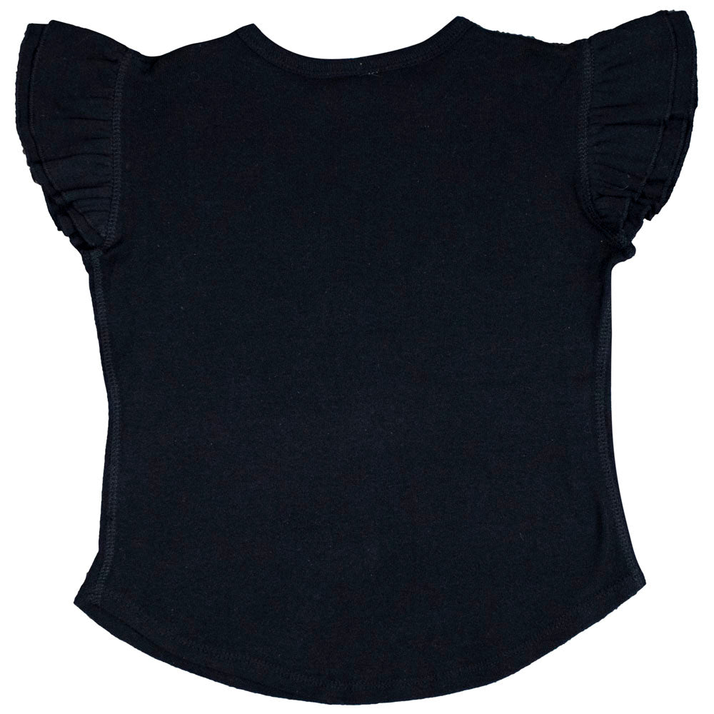 Skeeter Black Toddler Flutter Sleeve Tee