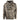 Front of a tree camo hoodie with a black and yellow skeeter boats logo on the body and tan drawstrings.