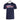 Front of heathered navy T-shirt with a distressed center chest design featuring the Skeeter logo and slogan "Eat. Sleep. Fish."
