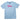 Front of a light blue tee with a pink skeeter team logo on the chest.