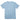 Back of a light blue t-shirt on a white background.