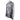 Side of a grey camouflage hooded long sleeve with a white huk performance logo on the sleeve.