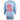 Light blue long-sleeve shirt with pink palm tree and sun design on the back.