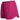 Side of ladies pink athletic shorts with a grey skeeter bug logo.