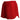 Side of ladies red athletic shorts with a black skeeter bug logo.