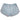 Light blue athletic shorts viewed from the back