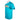 Side of a blue T-shirt with an orange and white skeeter logo across the chest. 