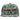 A green and beige camouflage flat-brim snapback cap with a beige rope across the bill, featuring an embroidered skeeter logo across the front.
