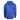 Back of a blue hoodie with seams running down the sleeves and hood. 