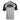 Back of a gray athletic shirt with black camo sleeves and a black skeeter emblem design.