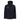 Front of a black fishing jacket with a zippered chest pocket on the left and a white skeeter logo on the right.
