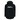 Back of a black fishing jacket with a hood, featuring a black SIMMS logo below the hood and a white skeeter logo across the shoulder blades.