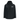 A black hooded rain jacket with a Simms logo on the left chest and a skeeter logo on the right chest, displayed against a plain white background.