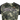 Close up of a t-shirt with black short sleeves and a green camo body, featuring the skeeter logo in black on the chest. 