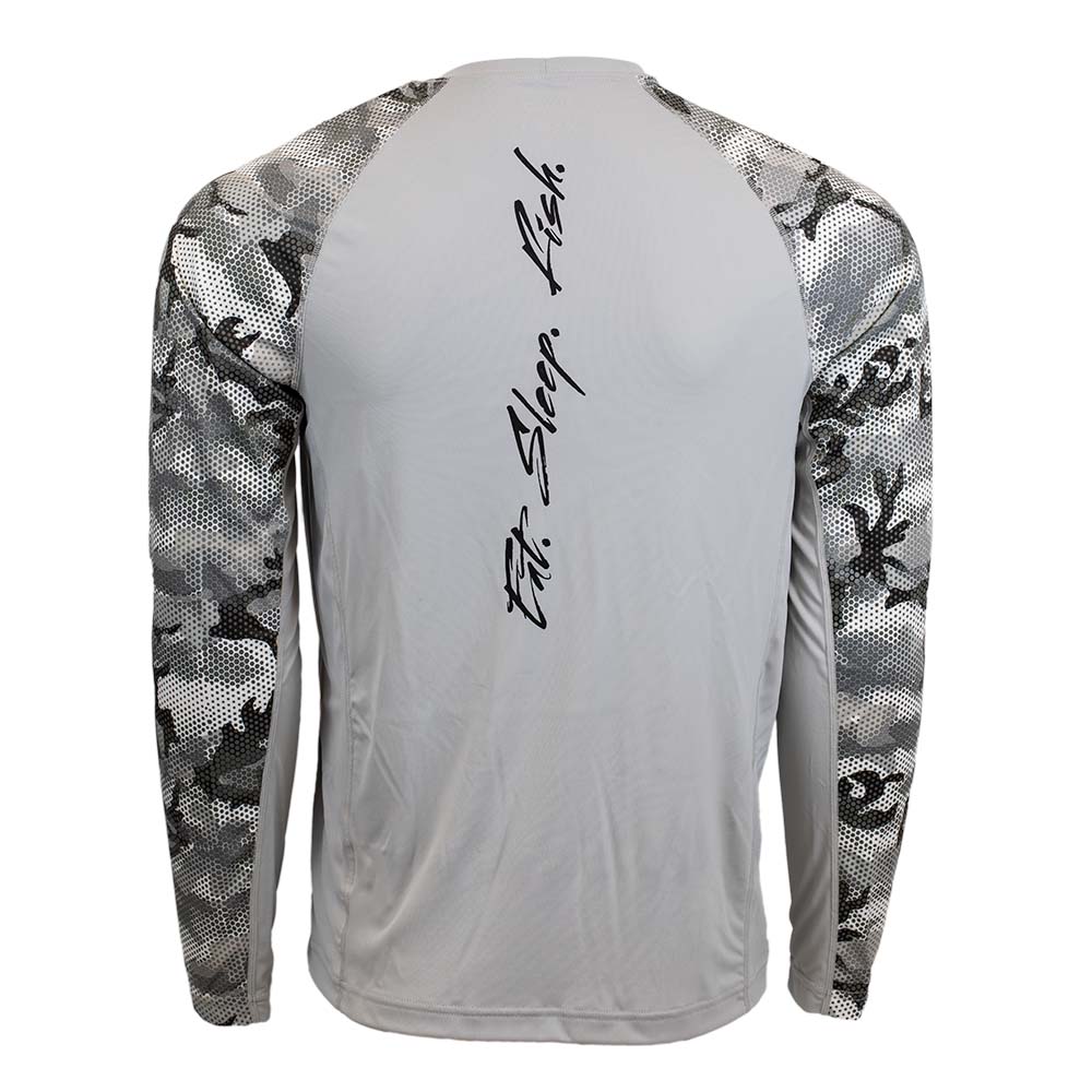 Skeeter Simms SolarFlex Crewneck - Hex Flo Camo Steel