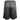 Back of heather grey performance shorts with an elastic waistband.