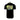 The back of a black T-shirt with yellow and teal design of a fish across the back, with the Skeeter logo in teal below that. 