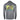 The back of a light grey UPF hooded long sleeve with a yellow and teal printed back design of a fish, with the Skeeter logo below that in teal and black.