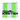 A folded white towel with bold neon green vertical stripes and a black skeeter logo on the edge.