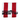 A folded white towel with bold red vertical stripes and a black skeeter logo on the edge.