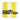 A folded white towel with bold yellow vertical stripes and a black skeeter logo on the edge.