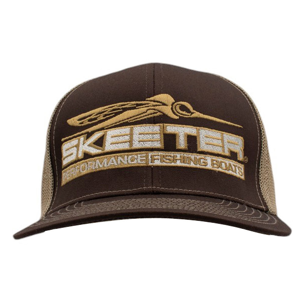 Berkley Striper Trucker Hat - Light Brown, One Size Fits Most - Mesh Back Baseball Cap