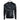 A long-sleeve athletic shirt with a black and gray camouflage pattern, featuring a small blue and white logo on the left chest.