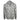 Back of a long-sleeve performance top with a high folded collar, featuring an all-over camouflage pattern in shades of gray, sage green, and off-white.