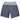 Back of light grey and dark grey board shorts.