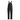 Black technical bib overalls with adjustable shoulder straps, a front zipper, cargo pockets, and a zippered chest pocket, shown on a plain white background. The skeeter logo is printed in white on the right chest.