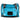 A blue and black sports duffle bag with multiple compartments.