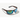 Sunglasses with brown tortoiseshell frames and blue/green reflective lenses.