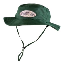Dark green bucket hat with skeeter logo